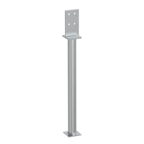 Support De Poteau Zno Psw 70 R500 - 70X641X130X8.0 mm Galvanisé À Chaud - D-Work
