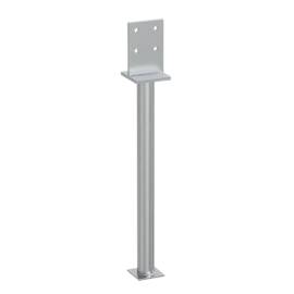 Support De Poteau Zno Psw 90 R500 - 90X641X130X8.0 mm Galvanisé À Chaud - D-Work