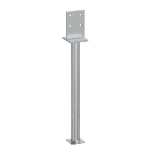 Support De Poteau Zno Psw 90 R500 - 90X641X130X8.0 mm Galvanisé À Chaud - D-Work