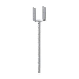 Support De Poteau ZNO PS 90U 91x624x124x4 Mm - Acier Zingué - Fixation Robuste - D-Work
