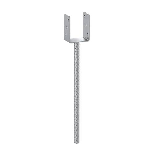 Support De Poteau Zno Ps 90U/500 - 91X624X124X4.0 mm - D-Work