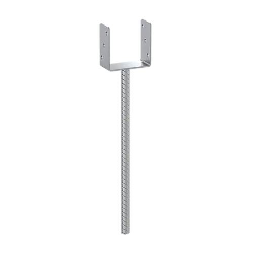 Support De Poteau Zno Ps 120U/500 - 121X624X124X4.0 mm - D-Work