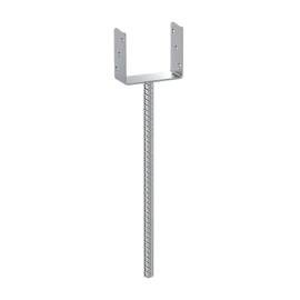 Support De Poteau ZNO PS 140U 141x624x124x4 mm - Acier - Fixation Robuste - D-Work