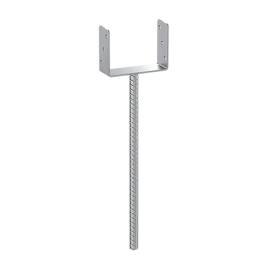 Support de Poteau ZNO PS 160U 161x624x124x4 mm - Acier - Fixation Robuste - D-Work