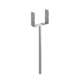 Support de Poteau ZNO PSRU 0-200x634x136x4 mm Fi22 - Acier - Fixation Robuste - D-Work