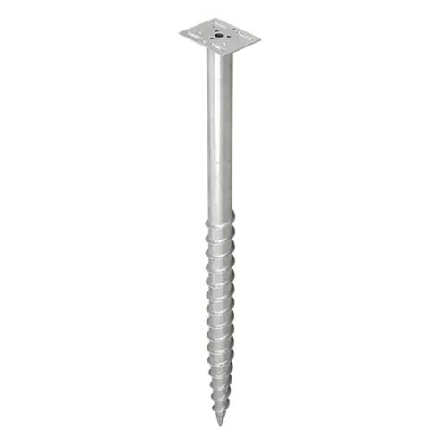 Base de Poteau à Visser PWF 76x1600x3,5 mm - Acier - Fixation Robuste - D-Work