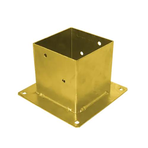 Support De Poteau Znz Psp 160 - 161X200X220X2.5 mm Galvanisé Zingué Bichromaté - D-Work
