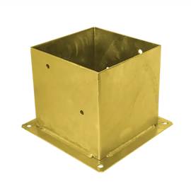 Support De Poteau Znz Psp 200 - 201X200X260X2.5 mm Galvanisé Zingué Bichromaté - D-Work