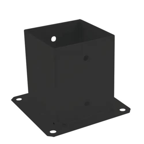 10 Pieds De Poteau C Psp 100 Support - 101X150X150X2.0 mm Peint Noir - D-Work