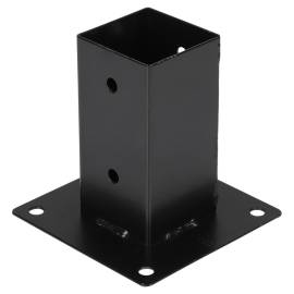 Support De Poteau C Psp 120 - 121X150X180X2.0 mm Peint Noir - D-Work