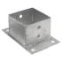 Support De Poteau ZNO PSPN 91x70x2 Mm - Galvanisé À Chaud - D-Work