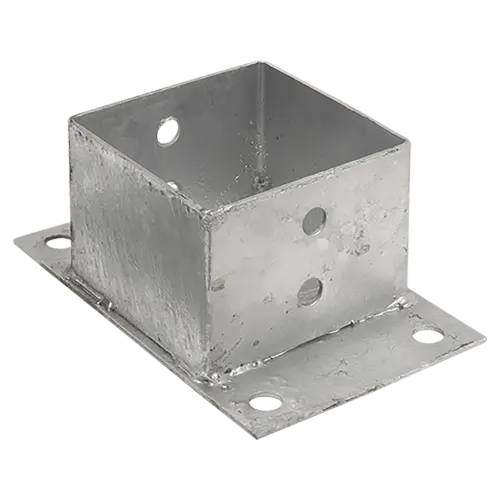 Support De Poteau Zno Pspn 90 - 91X70X2.0 mm Galvanisé À Chaud - D-Work