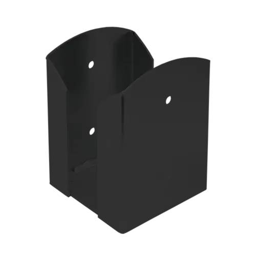 Support De Poteau C Pspw 120 - 121X150X2.5 mm Peint Noir - D-Work