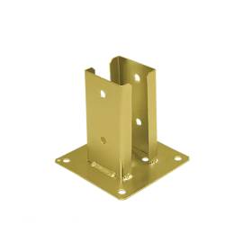Support De Poteau Znz Pspd 70 - 71X150X2.0 mm Galvanisé Zingué Bichromaté - D-Work