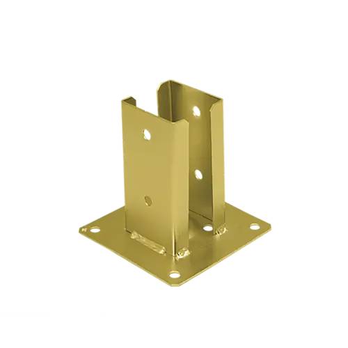 Support De Poteau Znz Pspd 70 - 71X150X2.0 mm Galvanisé Zingué Bichromaté - D-Work