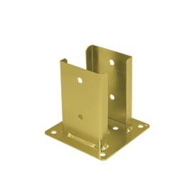 Support De Poteau Znz Pspd 90 - 91X150X2.0 mm Galvanisé Zingué Bichromaté - D-Work