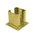 Support De Poteau Znz Pspd 120 - 121X150X2.5 mm Galvanisé Zingué Bichromaté - D-Work