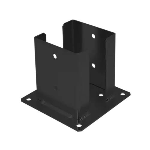 Support de Poteau C PSPD 71x150x2 mm - Peint Noir - Fixation Robuste - D-Work