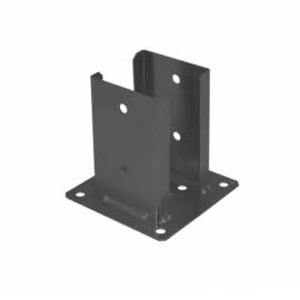 Support de Poteau C PSPD 91x150x2 mm - Peint Noir - Fixation Robuste - D-Work