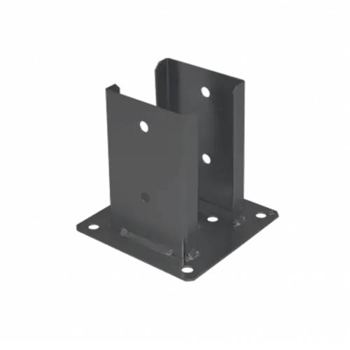Support De Poteau C Pspd 90 - 91X150X2.0 mm Peint Noir - D-Work