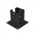 Support de Poteau C PSPD 121x150x2,5 mm - Peint Noir - Fixation Robuste - D-Work