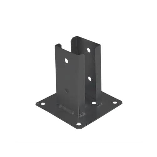 Support De Poteau 71x150x2,0 Mm - Peint Anthracite - Résistant Et Fiable - D-Work