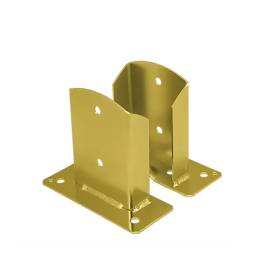 Support De Poteau Znz Psd 100 - 101X150X2.5 mm Galvanisé Zingué Bichromaté - D-Work
