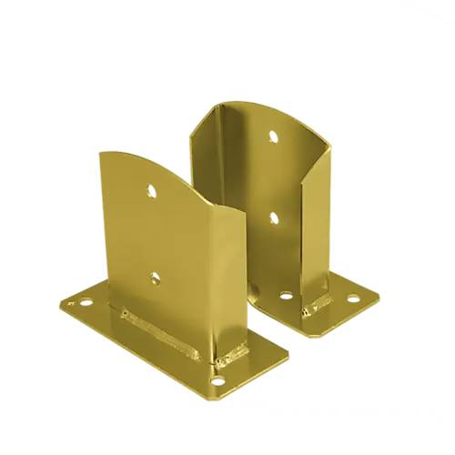 Support De Poteau Znz Psd 120 - 121X150X2.5 mm Galvanisé Zingué Bichromaté - D-Work