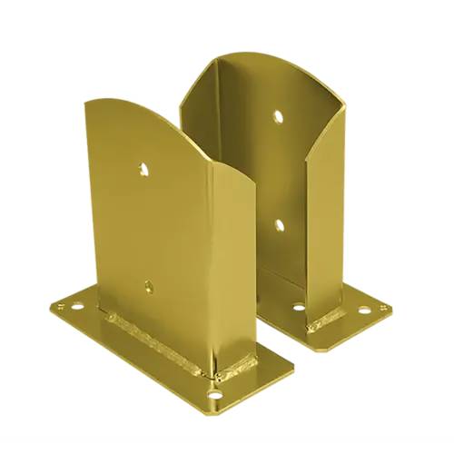 Support de Poteau PSD 141x200x3 mm - Galvanisé Zingué Bichromaté - D-Work