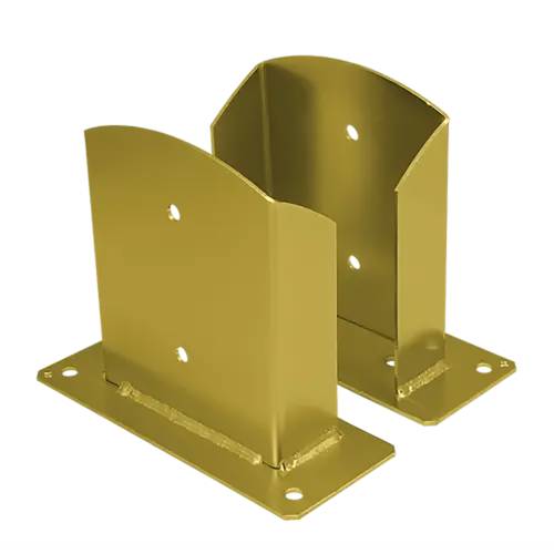 Support de Poteau PSD 161x200x3 mm - Acier Galvanisé Zingué Bichromaté - Fixation Robuste - D-Work
