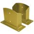 Support de Poteau PSD 201x200x3 mm - Galvanisé Zingué Bichromaté - D-Work