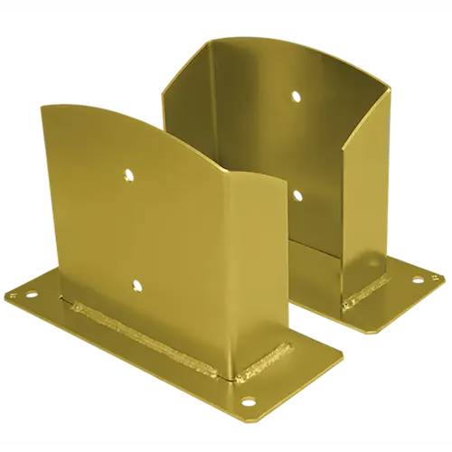 Support De Poteau Znz Psd 200 - 201X200X3.0 mm Galvanisé Zingué Bichromaté - D-Work
