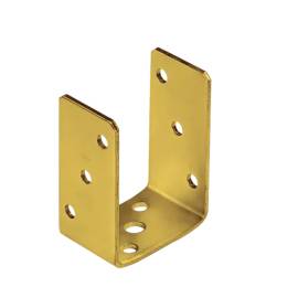 10 Supports De Poteau ZNZ PSO 80 81x120x60x4 mm - Galvanisé Zingué Bichromaté - D-Work