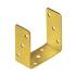 10 Supports De Poteau ZNZ PSO 121x120x60x4 mm - Galvanisé Zingué Bichromaté - D-Work