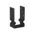 6 Poteaux C PSOZ 70 Base 71x150x60x4 mm Peint Noir - D-Work