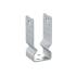 6 Supports De Poteau ZNO PSSOZ 61x150x60x4 mm - Galvanisé À Chaud - D-Work