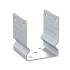 6 Supports De Poteau Zingués 121x150x120x4 mm - Galvanisation À Chaud - D-Work