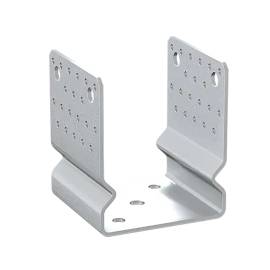 6 Supports De Poteau Zingués 121x150x120x4 mm - Galvanisation À Chaud - D-Work