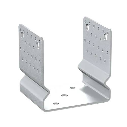 6 Supports De Poteau ZNO PSSOZ 141x150x120x4 mm - Galvanisé À Chaud - D-Work