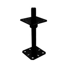4 Pcs Support De Poteau KTL PSR 100 M24 100x250x4 mm - Cataphorèse - D-Work