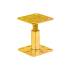 4 Supports De Poteau 100x100x100-150x3 mm - Acier Galvanisé Jaune - D-Work