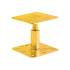 4 Pcs Support De Poteau ZNZ 130x130x100-150x3 mm - Galvanisé Jaune - D-Work