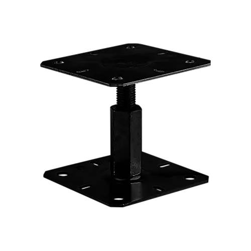4 Supports De Poteau KTL PR 130x130x100-150x3 mm - Cataphorèse - D-Work