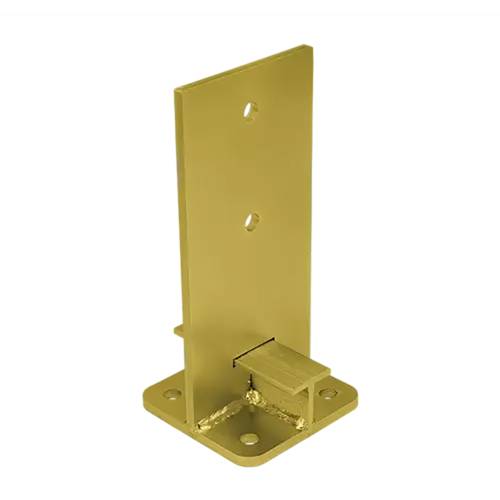 Support De Poteau Znz Puw 120 - 120X250X8.0 mm Galvanisé Zingué Bichromaté- D-Work