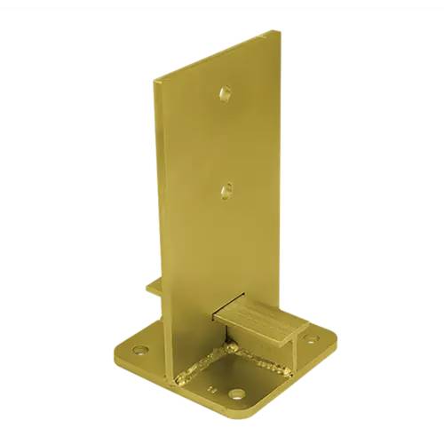 Support de Poteau ZNZ PUW 140 140x250x8 mm - Galvanisé Zingué Bichromaté - D-Work