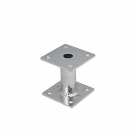 Support De Poteau Zno Pmf 80 - 80X80X150X4.0 mm Galvanisé À Chaud - D-Work