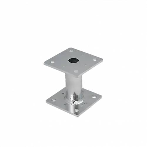 Support De Poteau Zno Pmf 80 - 80X80X150X4.0 mm Galvanisé À Chaud - D-Work