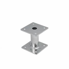 Support de Poteau 80x80x200x4 mm - Acier Galvanisé à Chaud - Fixation Robuste - D-Work