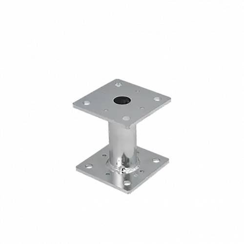 Support De Poteau Zno Pmf 80 - 80X80X200X4.0 mm Galvanisé À Chaud - D-Work