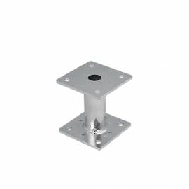 Support de Poteau 100x100x150x4 mm - Acier Galvanisé à Chaud - D-Work